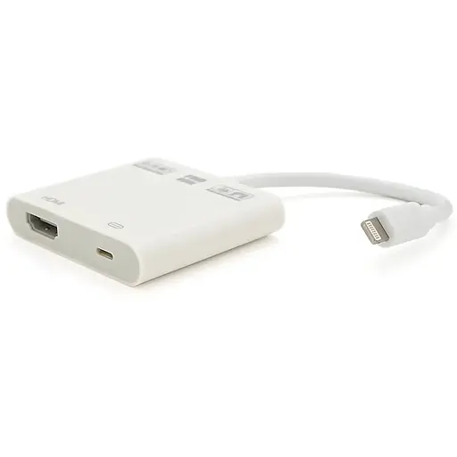 Конвертер Lighting (папа) на HDMI (папа) 10см, Silver, 4K/2K, BOX