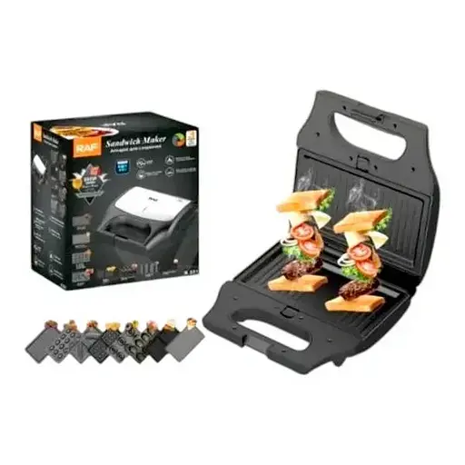 Мультимейкер (мультипекар) RAF R-551 800Вт 8 в 1 зі змінними формами