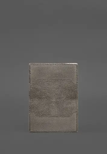 Кожаная обложка для пенсионного удостоверения темно-бежевая - фото 4