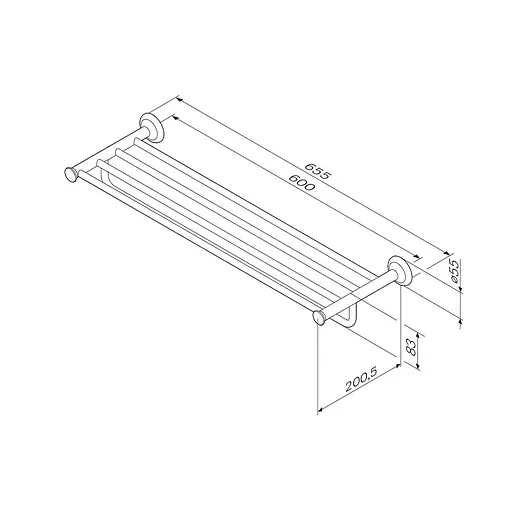 Полотенцедержатель-полка AM.PM Like A8037700, Хром - фото 2