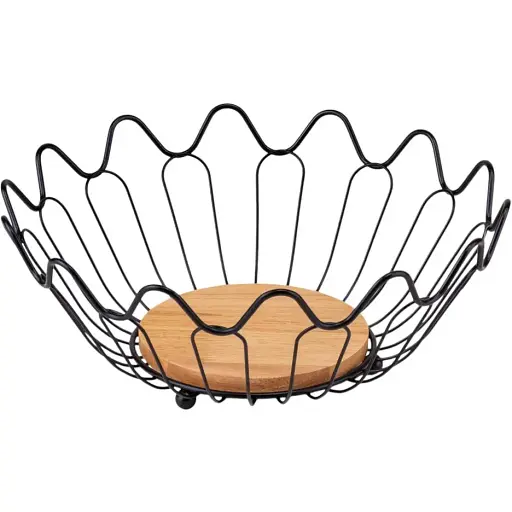 Фруктовница Elisey Гармония Вкуса металлическая черная 28.5х10.5 см (9203-003)