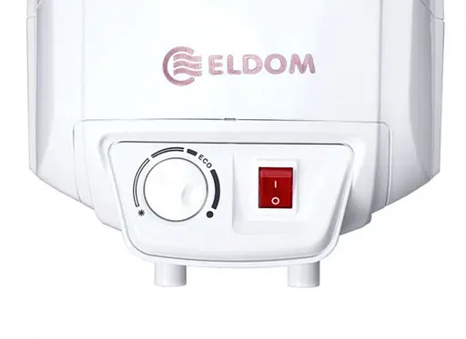 Водонагреватель Eldom EXTRA LIFE 10 л, над мойкой, 2 кВт, мокрый ТЭН, вертикальный, прямоугольный, белый (72325NMP) - фото 2