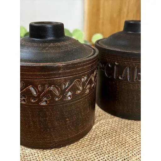 Набір банок для спецій 0.7 літра керамічний (керамічний) Декор - фото 5