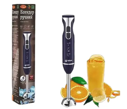 Погружной блендер Bitek BT-311DB/6489 Ручной 1800Вт 2 скорости Черный - фото 3