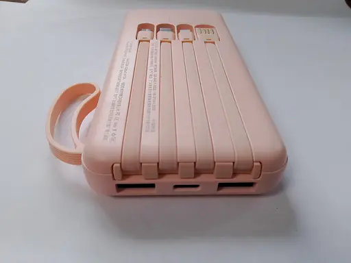 Power Bank 20000mAh 103 повербанк с экраном и фонариком Pink (17541) - фото 3