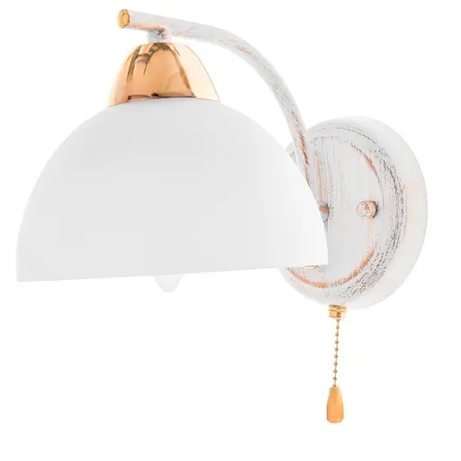 Бра Brille LK-636W/1 E14 WH+FG спрямованого світла настінне накладне прованс
