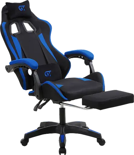 Геймерское кресло GT Racer черное с синим (X-2324 Fabric Black/Blue) - фото 6