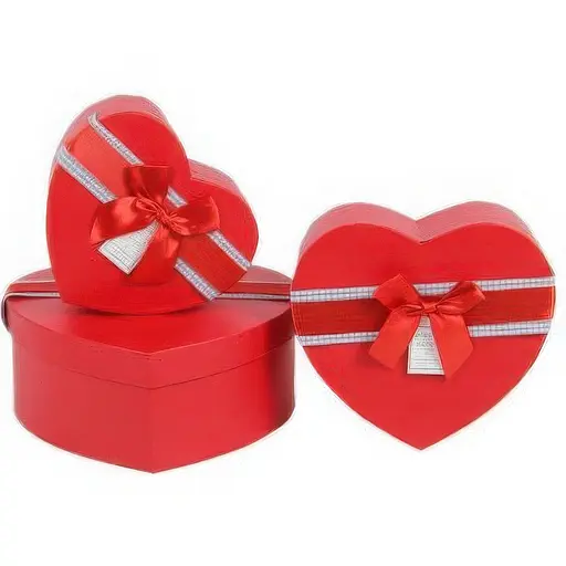 Набір подарункових коробок UFO 50341-301 Red Heart 3 шт (50341-301 Набор 3 шт. RED HEART серд.)