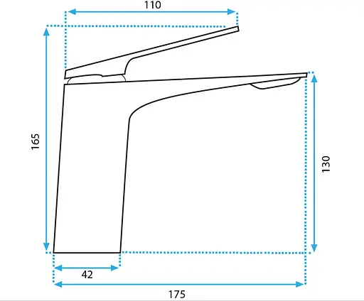 Змішувач для умивальника Rea Avalon brushed gold низький REA-B2703 Золотий - фото 2
