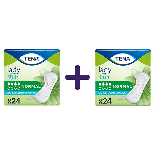 Урологічні прокладки Tena Lady Slim Normal 48 шт. (2 уп. х 24 шт.)