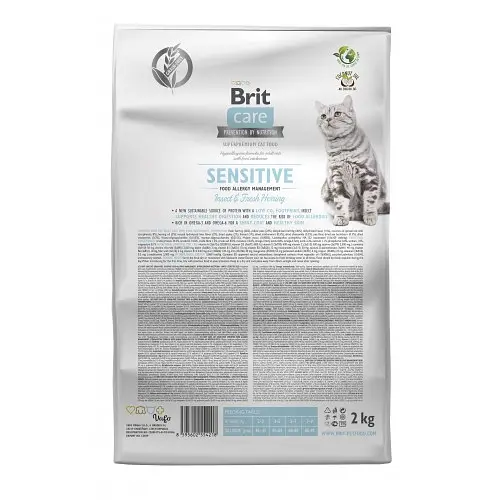 Сухий корм Brit Care Cat GF Insect для кішок із харчовою нестерпністю, з комахами та рибою, 2 кг - фото 2