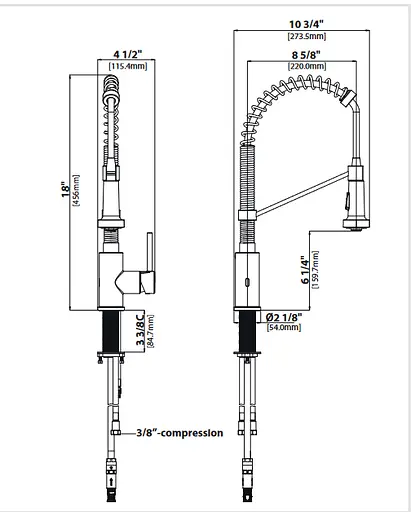 Змішувач для кухні cенсорний Kraus Bolden матовий чорний KSF-1610MB Чорний матовий - фото 5