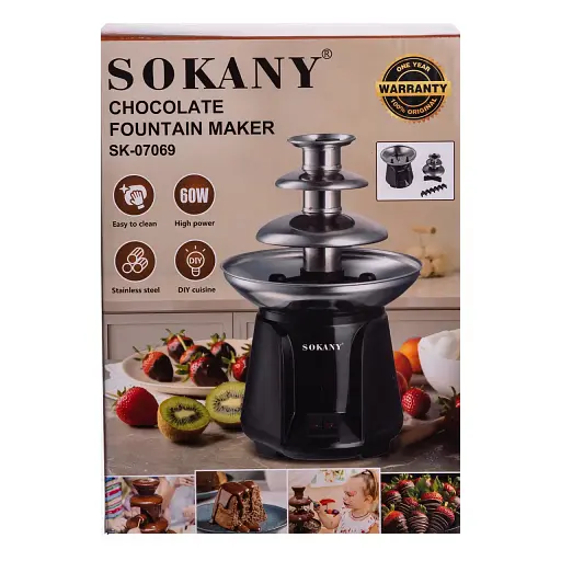 Шоколадний фонтан SOKANY SK-07069 60 Вт Sokany SK-07069 - фото 4