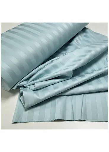 Комплект турецької постільної білизни TURComFor сімейний 160x220 Premium blue страйп сатин TC303375758 - фото 2