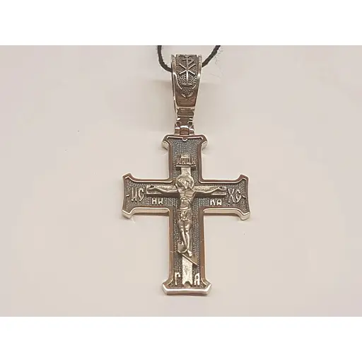 Золотой крестик Харьковская ювелирная фабрика. Распятие Христа. 11541-ЧБЕЛ - фото 2