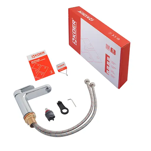 Смеситель для умывальника Koer KB-10030-01 KR5424 Хром - фото 4