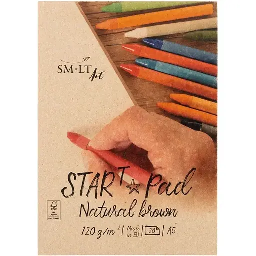 Склейка для ескізів SM-LT Art STAR T (Kraft) 120г/м2 20л коричневий колір - фото 1