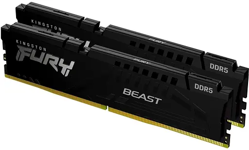 Память для ПК Kingston DDR5 64 ГБ KIT (32 ГБ x 2) 6000 FURY Beast Black EXPO - фото 1