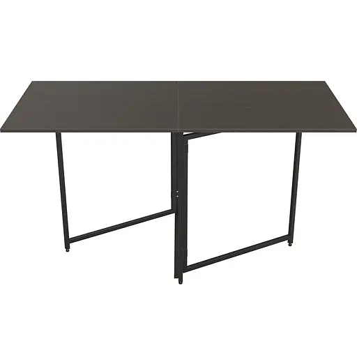 Стіл трансформер книга Панама Ferrum-decor 75x148x68 Чорний метал ДСП Венге Магія 16 мм (FRD-106827)