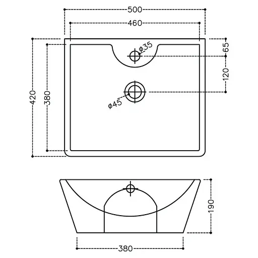 Умивальник Jaquar Fonte 50x42 FNS-WHT-40931, Білий - фото 2