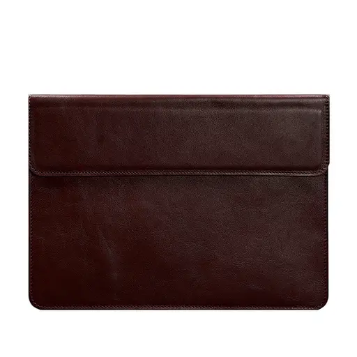 Кожаный чехол-конверт BlankNote на магнитах для MacBook 13 Бордовый - фото 5