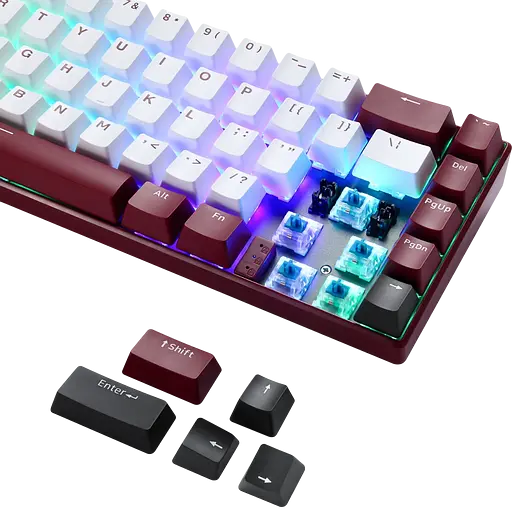 Клавиатура беспроводная Motospeed BK67 Longhua RGB Blue Red (mtbk67rmb) - фото 3