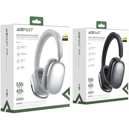 Гарнітура Acefast H9 ANC, Bluetooth, Silver - фото 3
