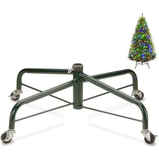 Підставка для різдвяної ялинки Hvoya ковзаюча, металева з коліщатами - фото 3