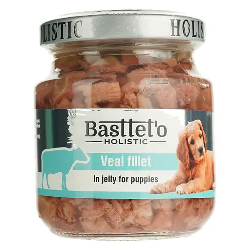 Вологий корм для цуценят Basttet'o Holistic шматочки філе телятини в соусі 130 г