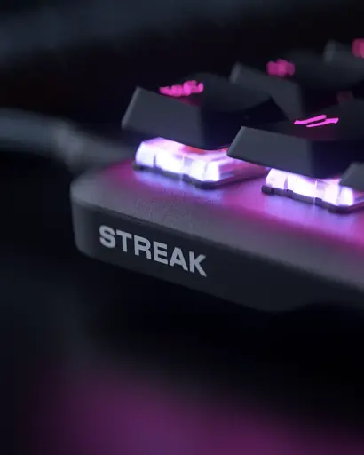 Компактна 65% низькопрофільна механічна ігрова клавіатура STREAK65 LP - ЧОРНИЙ - фото 3