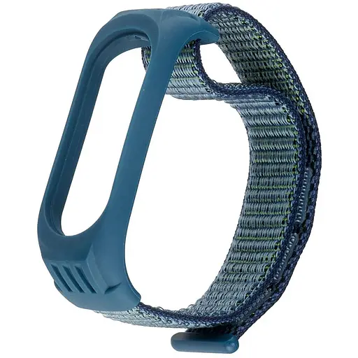 Ремешок Nylon Mi Band 5/6 Синий Зеленый - фото 1