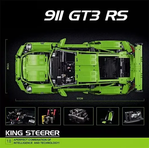 Детский конструктор Гоночная 3D машина Supercar 90089 Porsche (2728 деталей) - фото 3