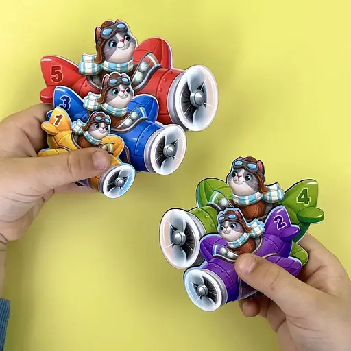 Дерев'яний дитячий сортер "Літаки більше - менше" (ПСД299) PSD299 - фото 3