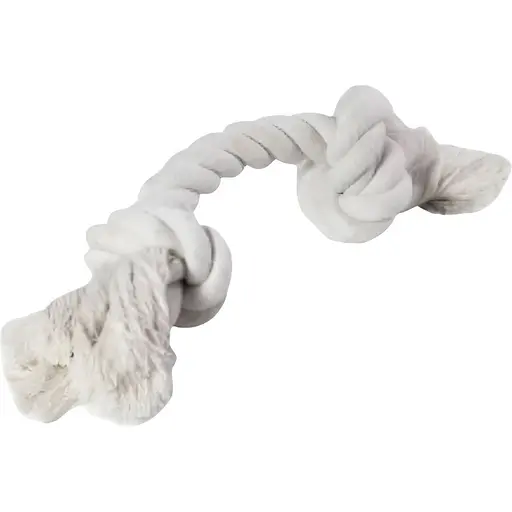 Игрушка канат-грейфер для собак Fox двухузловой 23 см белый - фото 1
