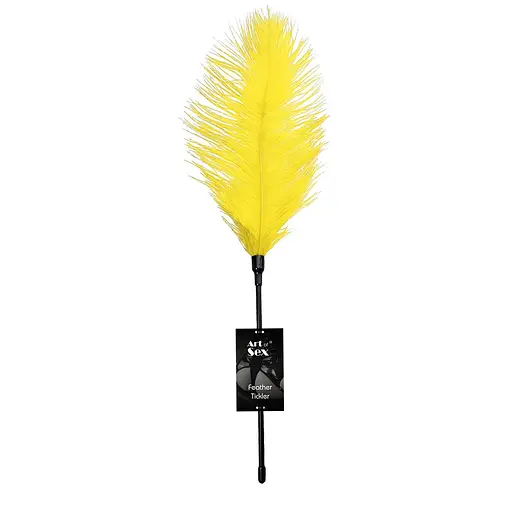 Лоскіт зі страусиним пером Art of Sex - Feather Tickler, колір Жовтий - фото 2