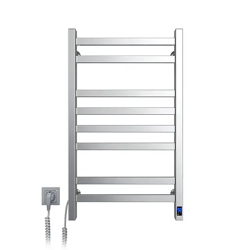 Электрический полотенцесушитель Navin Авангард 480x800 Sensor левосторонний с таймером, матовый сатин 10-328153-4880, Хром матовый, Левое, Электронный - фото 3