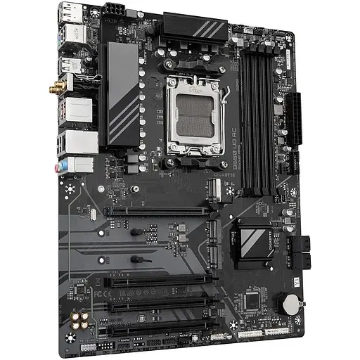 Материнська плата Gigabyte AM5 B650 UD AX, B650, 4xDDR5, Int.Video (CPU), 4xSATA3, 3xM.2, 1xPCI-E 4.0 x16, 3xPCI-E 3.0 x16, ALC897, RTL8111H, WiFi 6, Bluetooth 5.3, 6xUSB3.2/12xUSB2.0, HDMI/DP, ATX - фото 3