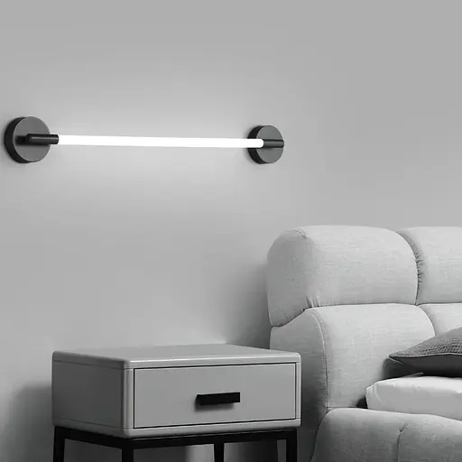 Современное бра с оплетенным неоном длиной 90 см Line F Арт. W210/800 BK - фото 4