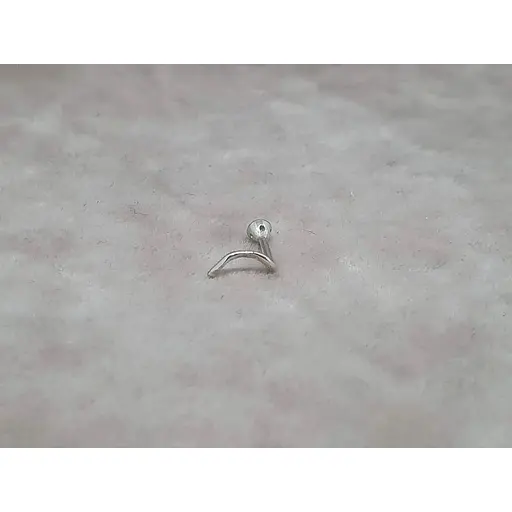 Серебряная серьга-пирсинг в нос. 1023.7С Розовый (светлый) - фото 5