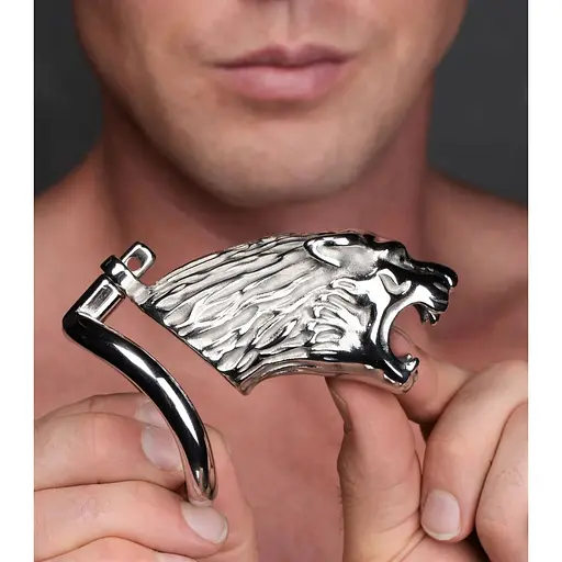 Клітка для члена Master Series Tiger King Cock Cage With Lock - фото 6