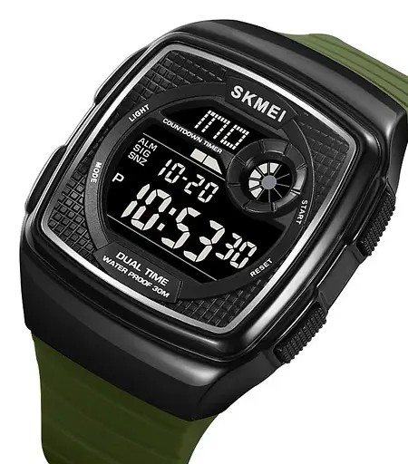 Годинник чоловічий наручний спортивний Skmei 2208 (Зелений) - фото 2