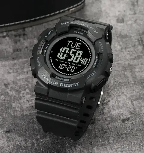 Часы мужские спортивные Skmei 2077 с компасом (Черные) - фото 6