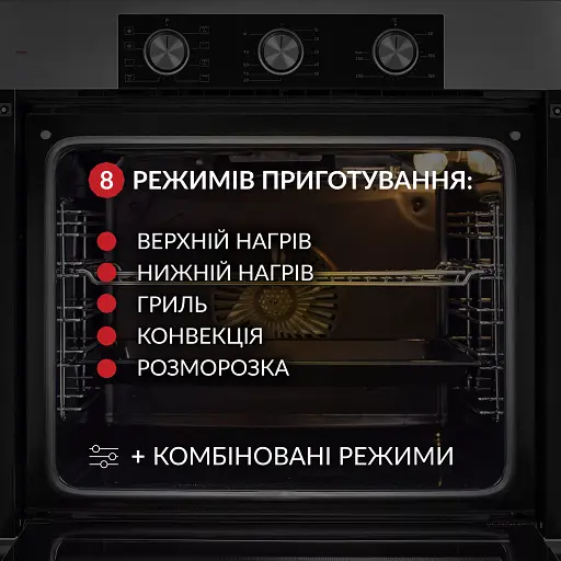 Духова шафа електрична Weilor FPO6F8BI - фото 4