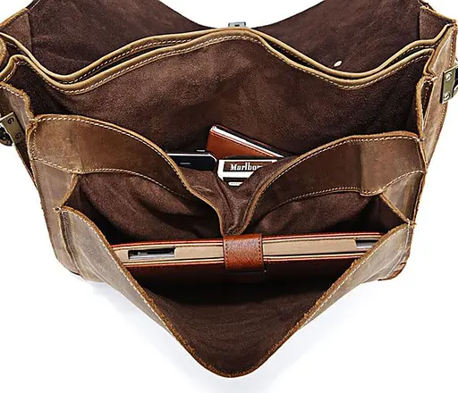 Кожаный портфель мужской Vintage 42х34,2х12,7 см sum0012731 - фото 6