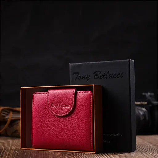 Кожаный женский кошелек Tony Bellucci 11.5х9.5х2 см acs0027006 - фото 9