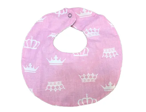 Непромокаемый слюнявчик Moontime "Короны розовые" - фото 1