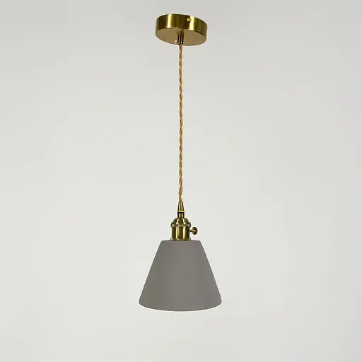 Підвіс у латунному корпусі із бетонним плафоном 15х12 см | Арт. MJ 181/1 GR | Line F - фото 1