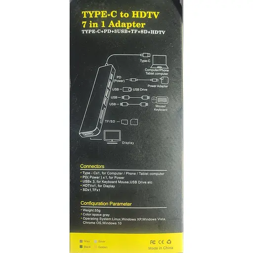 Багатопортовий активний USB Hub Hoco розгалужувач адаптер перехідник 8 в 1 Usb-концентратор для ноутбука і Macbook - фото 5