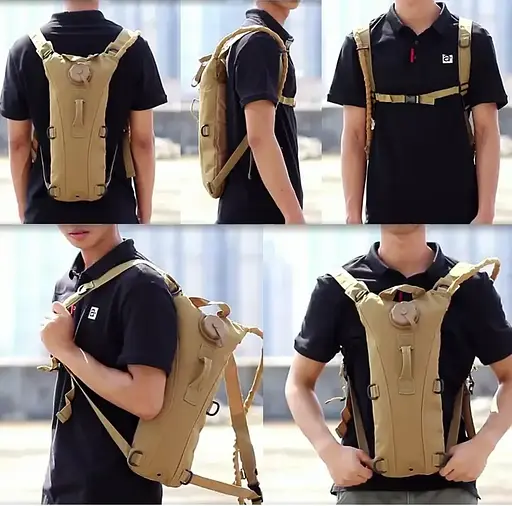 Тактическая питьевая система гидратор KMS (гидропак + рюкзак) Хаки - фото 5