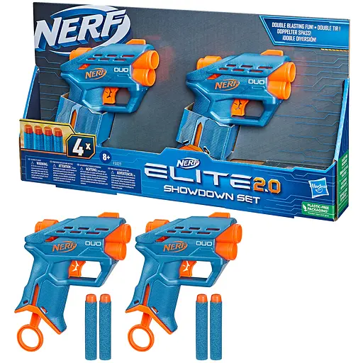 Уценка. Набор бластеров Hasbro Nerf Elite 2.0 Showdown Set, с 4 стрелами, 2 шт. (F5027) - фото 4